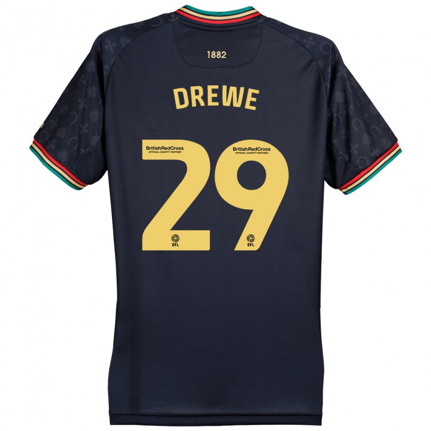 Dames Aaron Drewe #29 Donker Marineblauw Uitshirt Uittenue 2024/25 T-Shirt