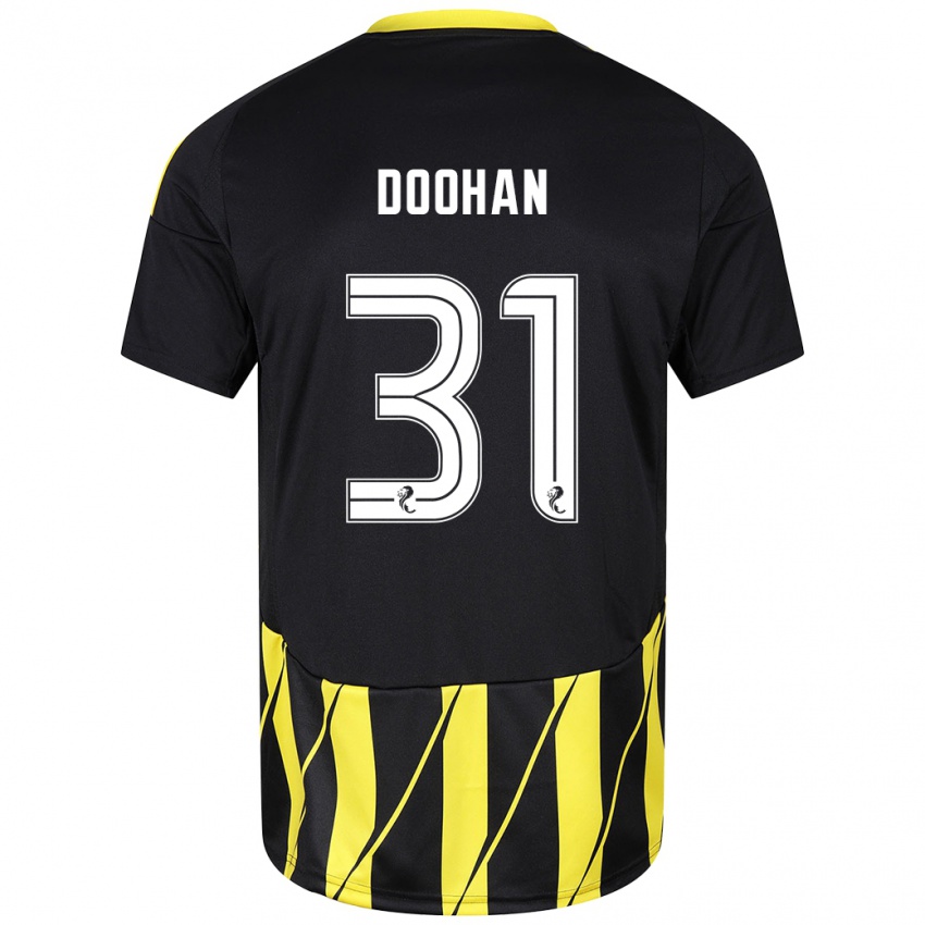 Dames Ross Doohan #31 Zwart Geel Uitshirt Uittenue 2024/25 T-Shirt