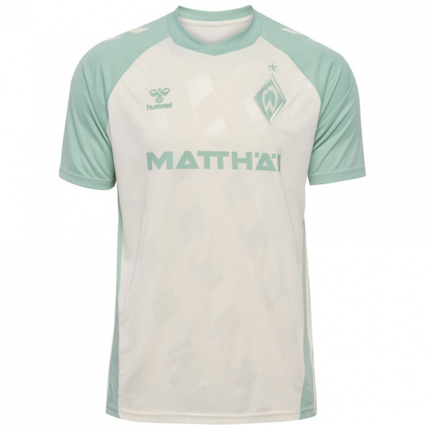 Dames David Kébé #19 Off-White Lichtgroen Uitshirt Uittenue 2024/25 T-Shirt