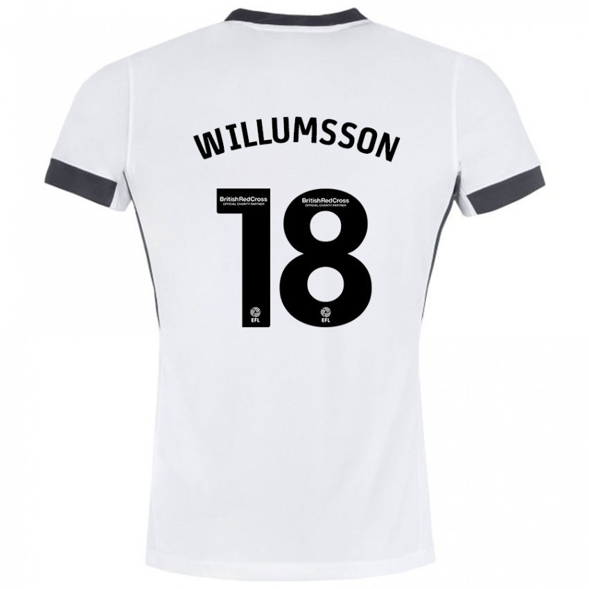 Dames Willum Thór Willumsson #18 Wit Zwart Uitshirt Uittenue 2024/25 T-Shirt