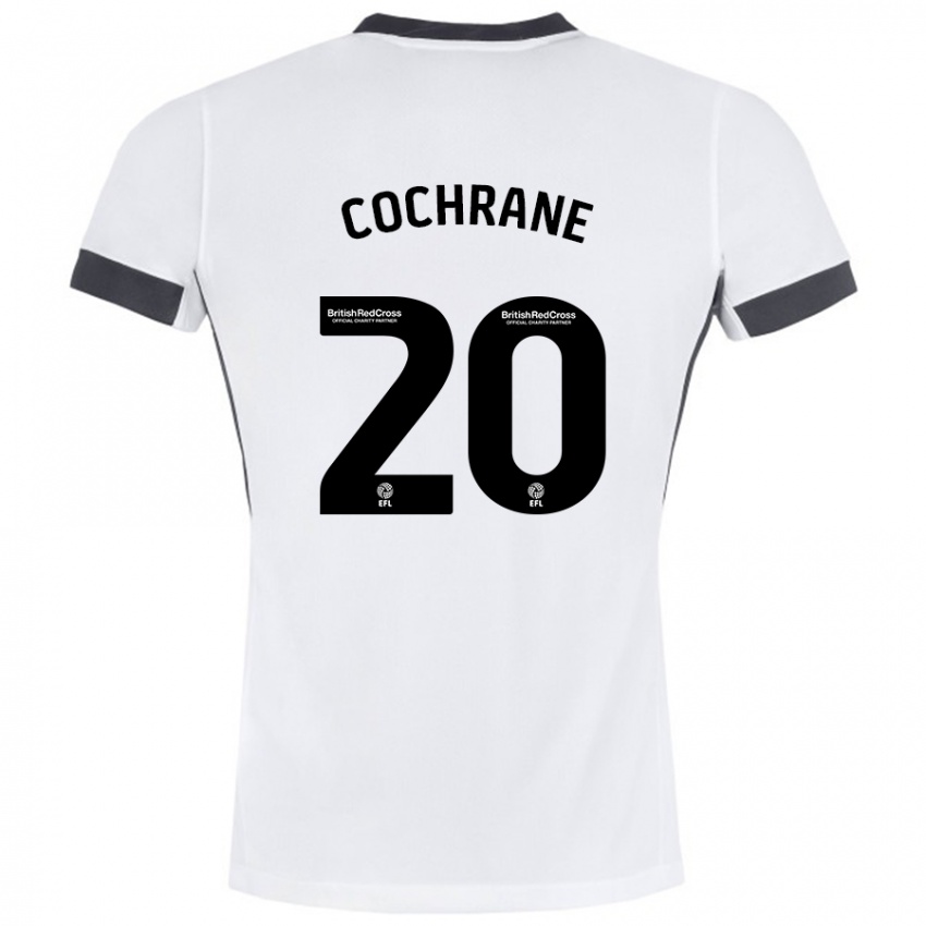 Dames Alex Cochrane #20 Wit Zwart Uitshirt Uittenue 2024/25 T-Shirt