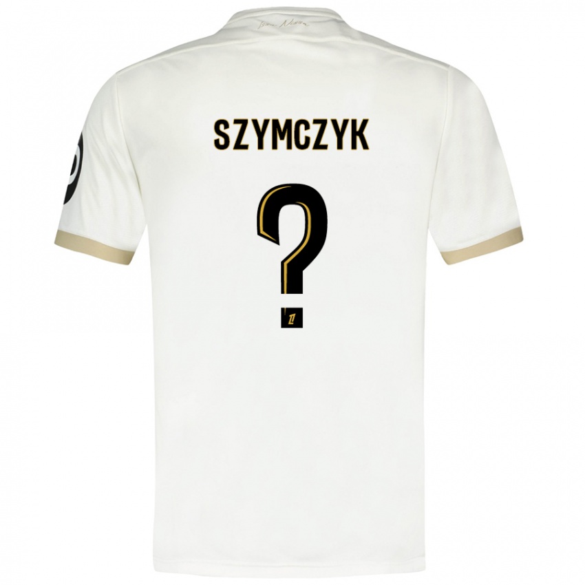 Dames Kacper Szymczyk #0 Wit Goud Uitshirt Uittenue 2024/25 T-Shirt