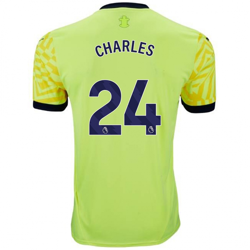 Dames Shea Charles #24 Geel Uitshirt Uittenue 2024/25 T-Shirt