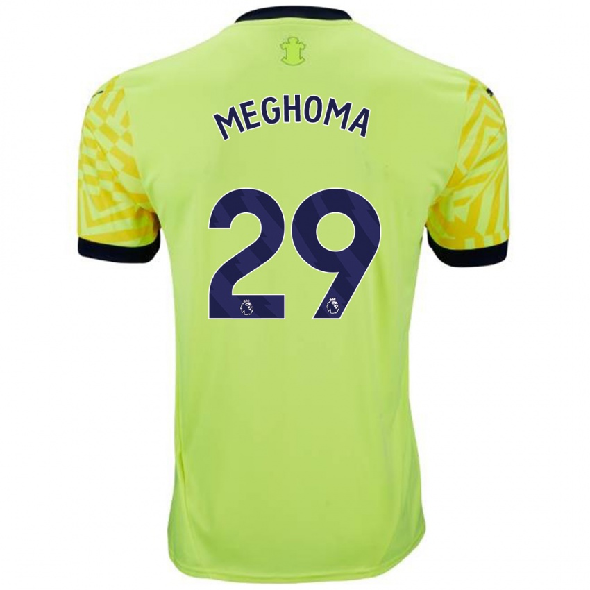 Dames Jayden Meghoma #29 Geel Uitshirt Uittenue 2024/25 T-Shirt