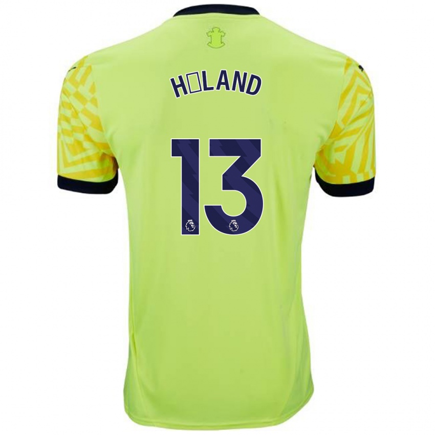 Dames Benedicte Håland #13 Geel Uitshirt Uittenue 2024/25 T-Shirt