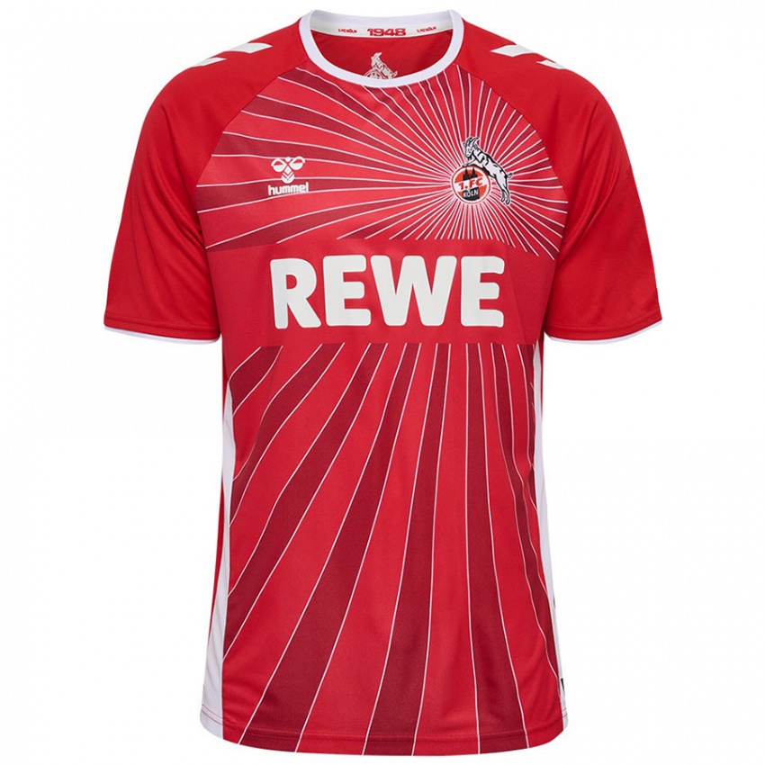 Dames Luca Waldschmidt #9 Rood Wit Uitshirt Uittenue 2024/25 T-Shirt