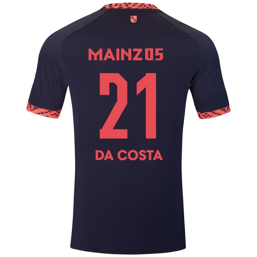 Dames Danny Da Costa #21 Blauw Koraalrood Uitshirt Uittenue 2024/25 T-Shirt