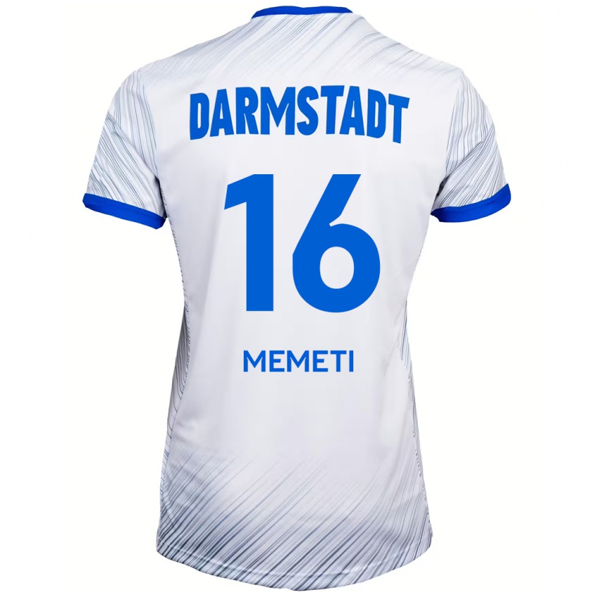 Dames Dilon Memeti #16 Wit Blauw Uitshirt Uittenue 2024/25 T-Shirt