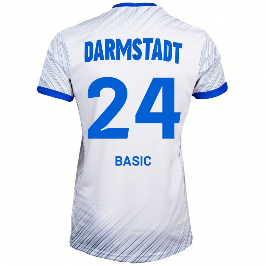 Dames Benjamin Basic #24 Wit Blauw Uitshirt Uittenue 2024/25 T-Shirt