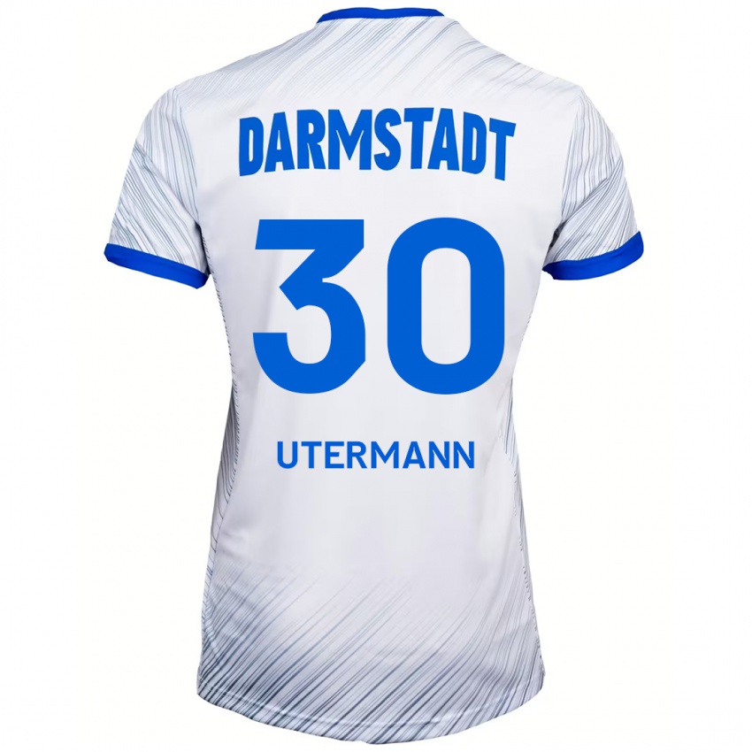 Dames Anton Utermann #30 Wit Blauw Uitshirt Uittenue 2024/25 T-Shirt