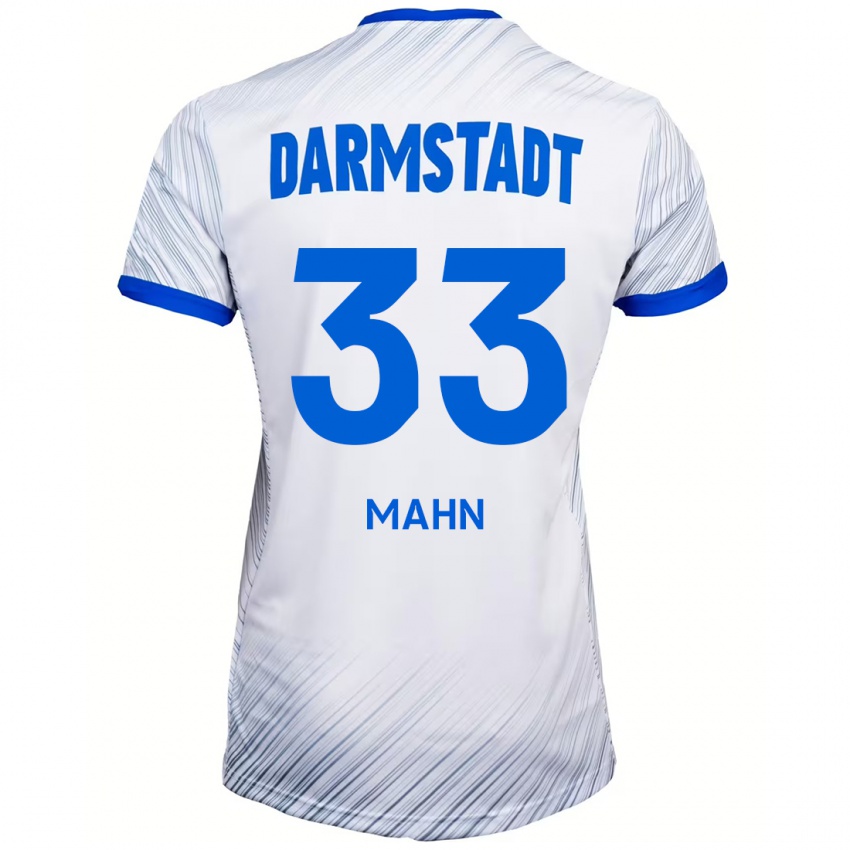 Dames Jeremy Mahn #33 Wit Blauw Uitshirt Uittenue 2024/25 T-Shirt