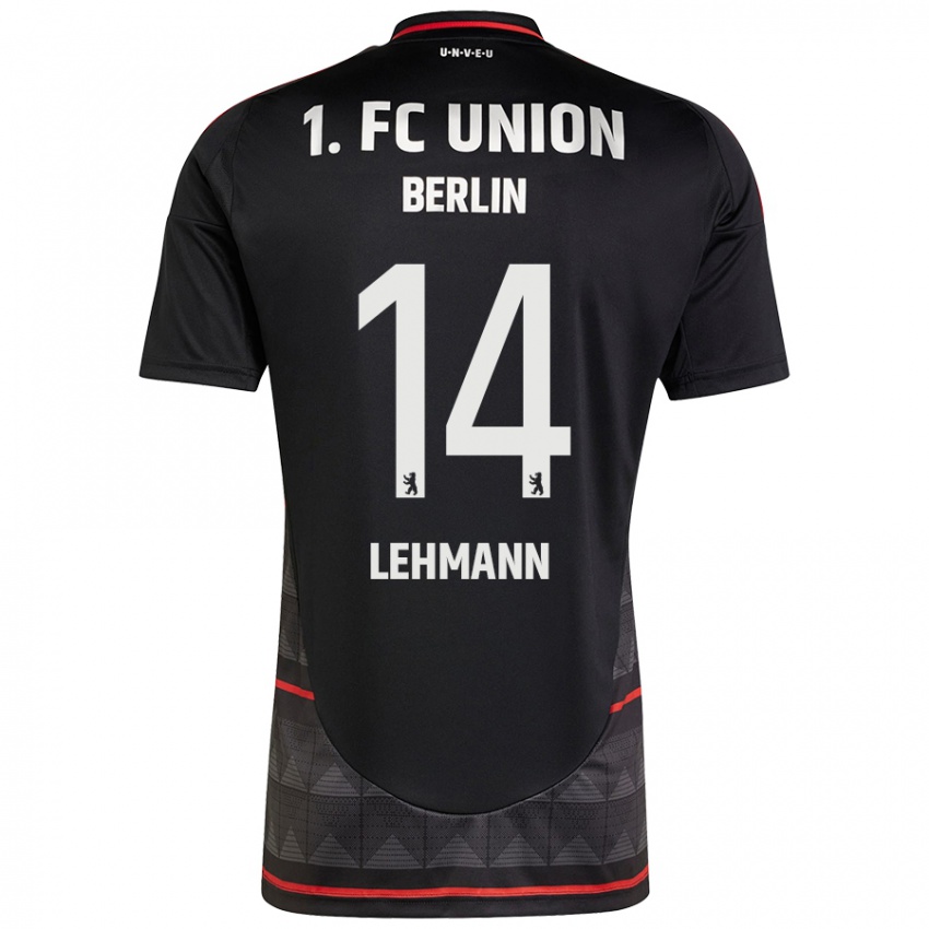 Dames Noah Lehmann #14 Zwart Uitshirt Uittenue 2024/25 T-Shirt