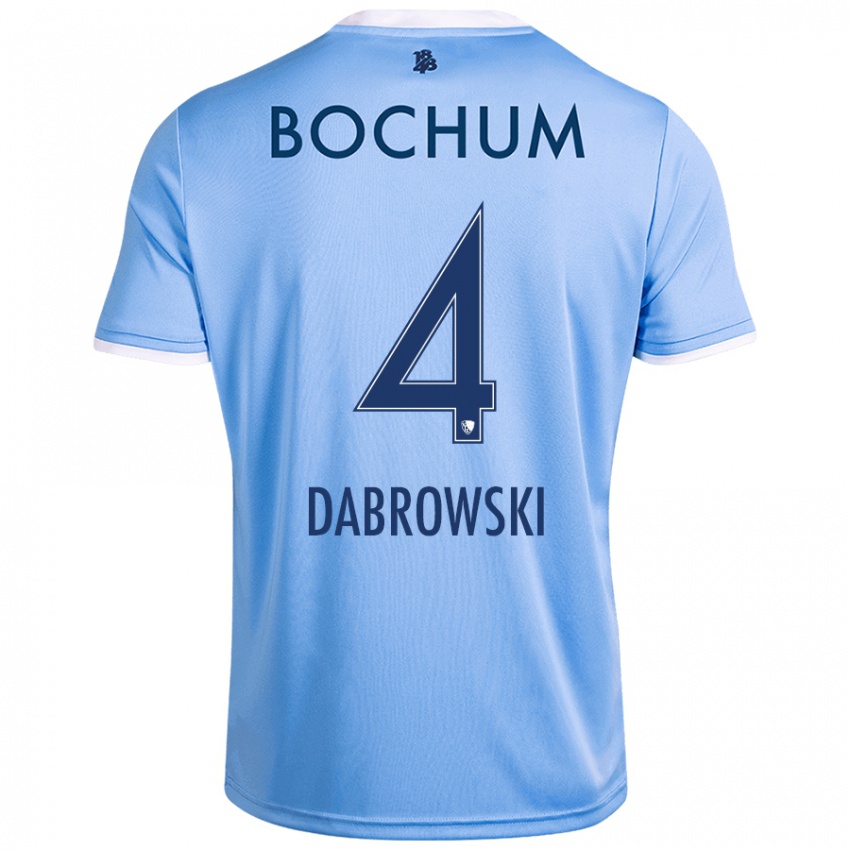 Dames Luc Dabrowski #4 Hemelsblauw Uitshirt Uittenue 2024/25 T-Shirt