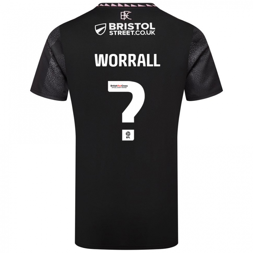 Dames Joe Worrall #0 Zwart Uitshirt Uittenue 2024/25 T-Shirt