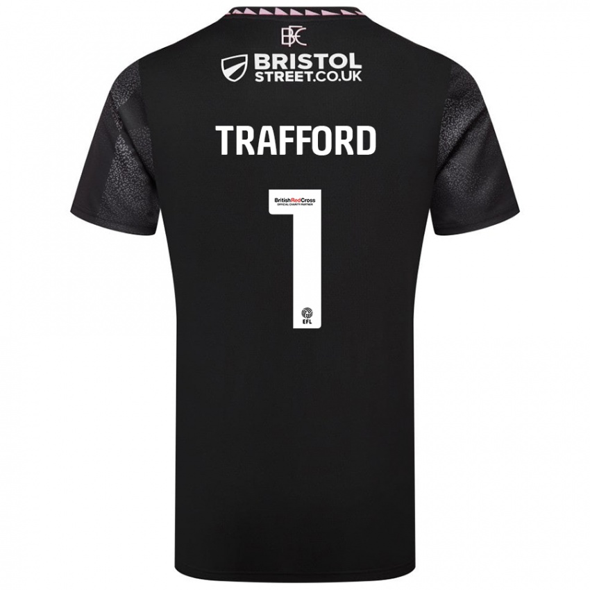 Dames James Trafford #1 Zwart Uitshirt Uittenue 2024/25 T-Shirt