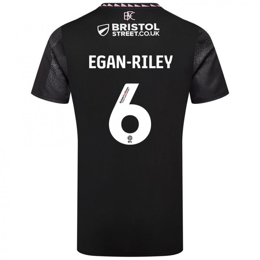 Dames Cj Egan-Riley #6 Zwart Uitshirt Uittenue 2024/25 T-Shirt