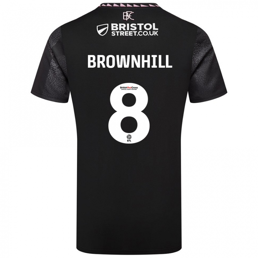 Dames Josh Brownhill #8 Zwart Uitshirt Uittenue 2024/25 T-Shirt