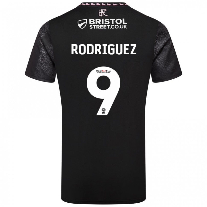 Dames Jay Rodríguez #9 Zwart Uitshirt Uittenue 2024/25 T-Shirt