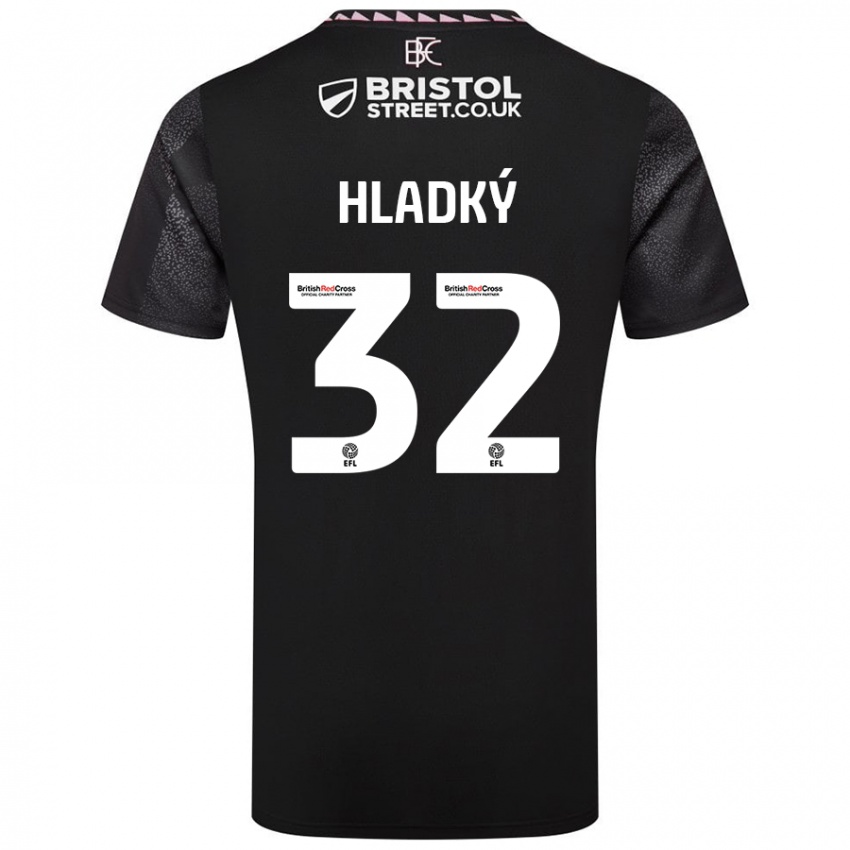 Dames Vaclav Hladky #32 Zwart Uitshirt Uittenue 2024/25 T-Shirt