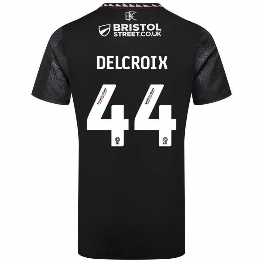 Dames Hannes Delcroix #44 Zwart Uitshirt Uittenue 2024/25 T-Shirt