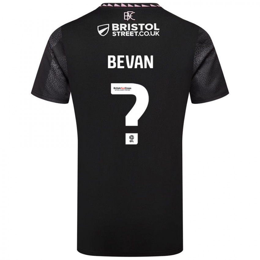 Dames Joe Bevan #0 Zwart Uitshirt Uittenue 2024/25 T-Shirt