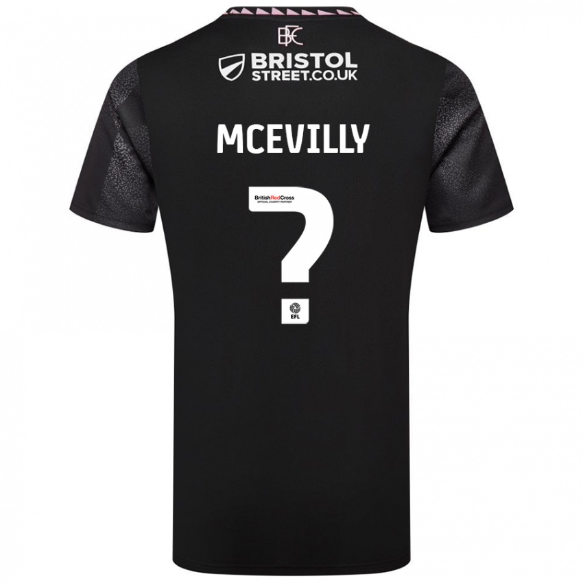 Dames Jack Mcevilly #0 Zwart Uitshirt Uittenue 2024/25 T-Shirt