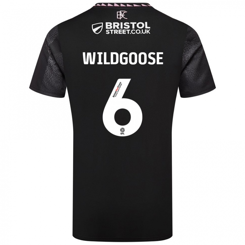 Dames Mikayla Wildgoose #6 Zwart Uitshirt Uittenue 2024/25 T-Shirt