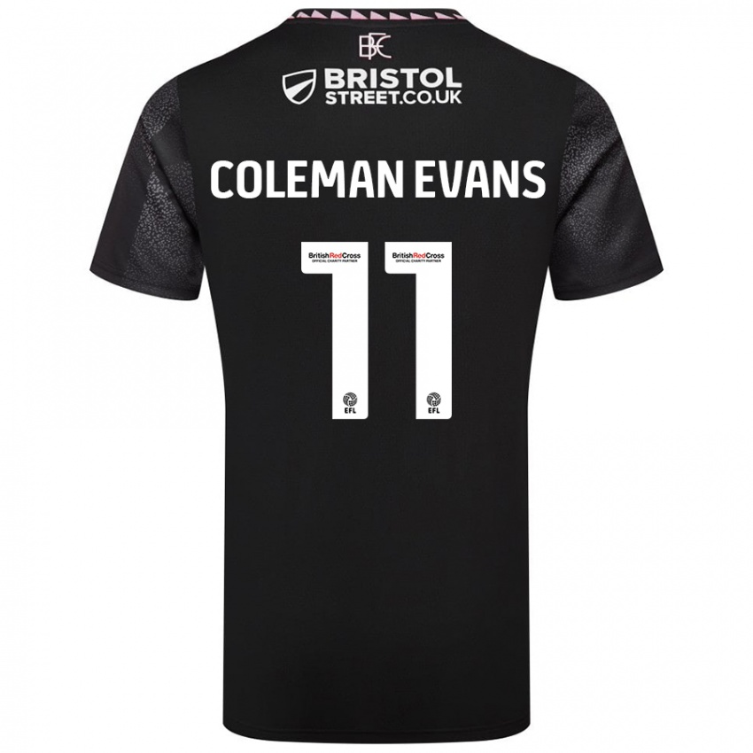 Dames Amaya Coleman-Evans #11 Zwart Uitshirt Uittenue 2024/25 T-Shirt