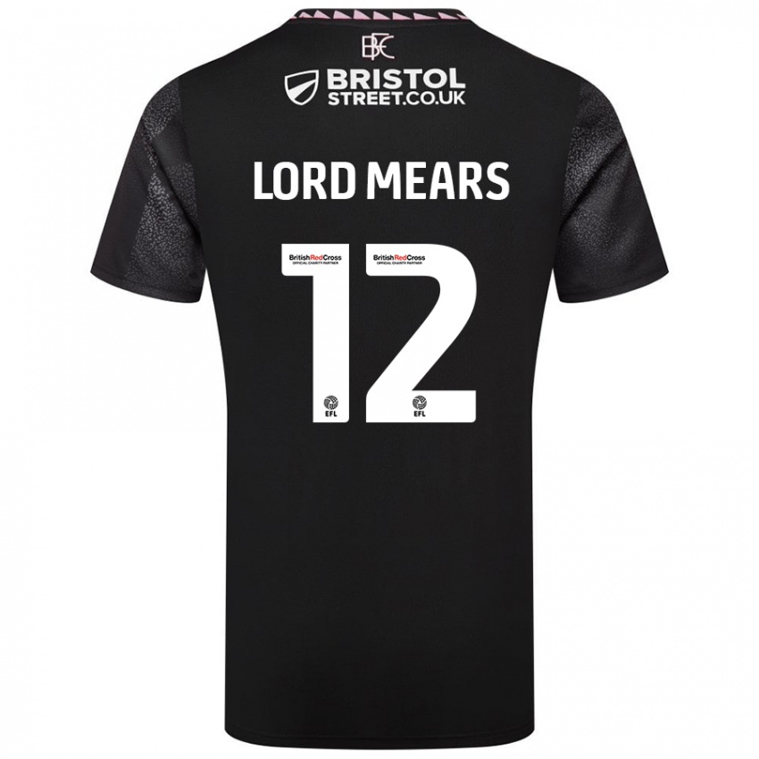 Dames Rhema Lord-Mears #12 Zwart Uitshirt Uittenue 2024/25 T-Shirt