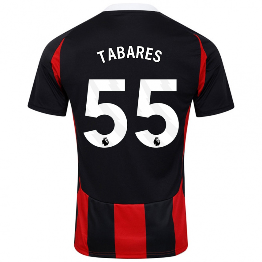 Dames Samuel Tabares #55 Zwart Rood Uitshirt Uittenue 2024/25 T-Shirt