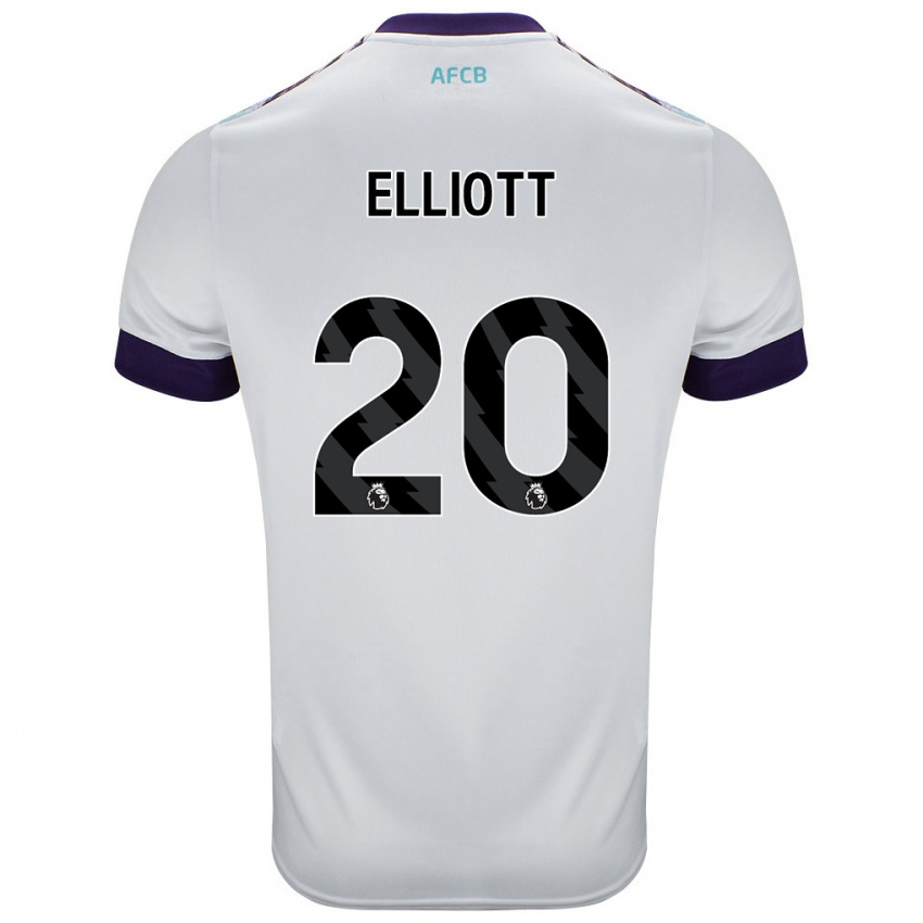 Dames Kaitlyn Elliott #20 Wit Groen Paars Uitshirt Uittenue 2024/25 T-Shirt