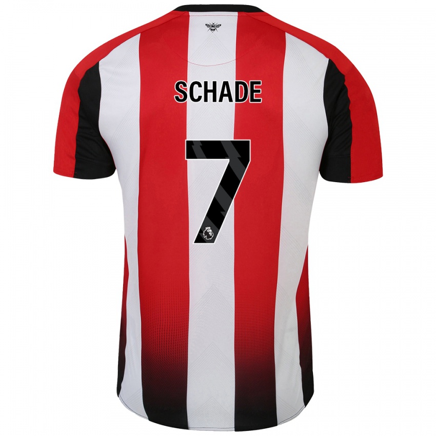 Kinderen Kevin Schade #7 Rood Wit Thuisshirt Thuistenue 2024/25 T-Shirt