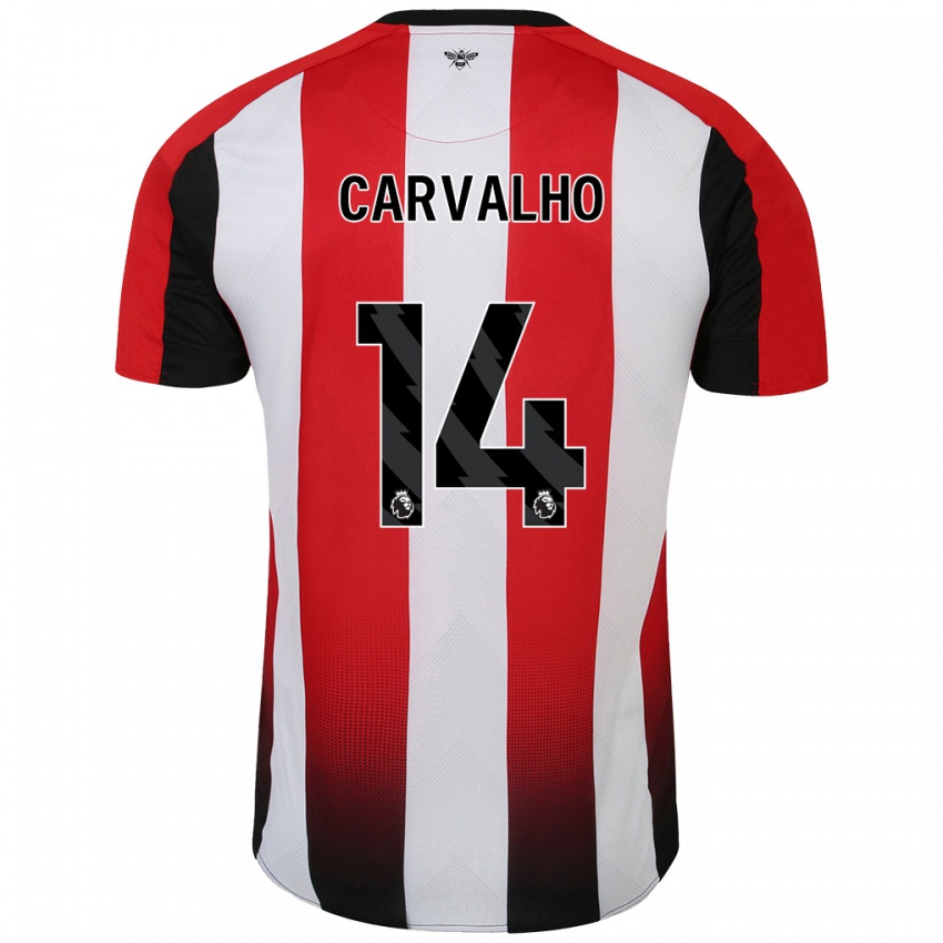 Kinderen Fabio Carvalho #14 Rood Wit Thuisshirt Thuistenue 2024/25 T-Shirt