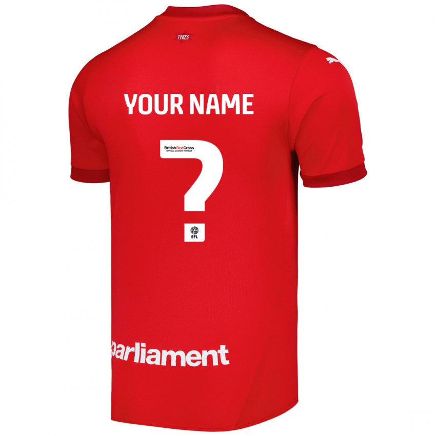 Kinderen Uw Naam #0 Rood Thuisshirt Thuistenue 2024/25 T-Shirt