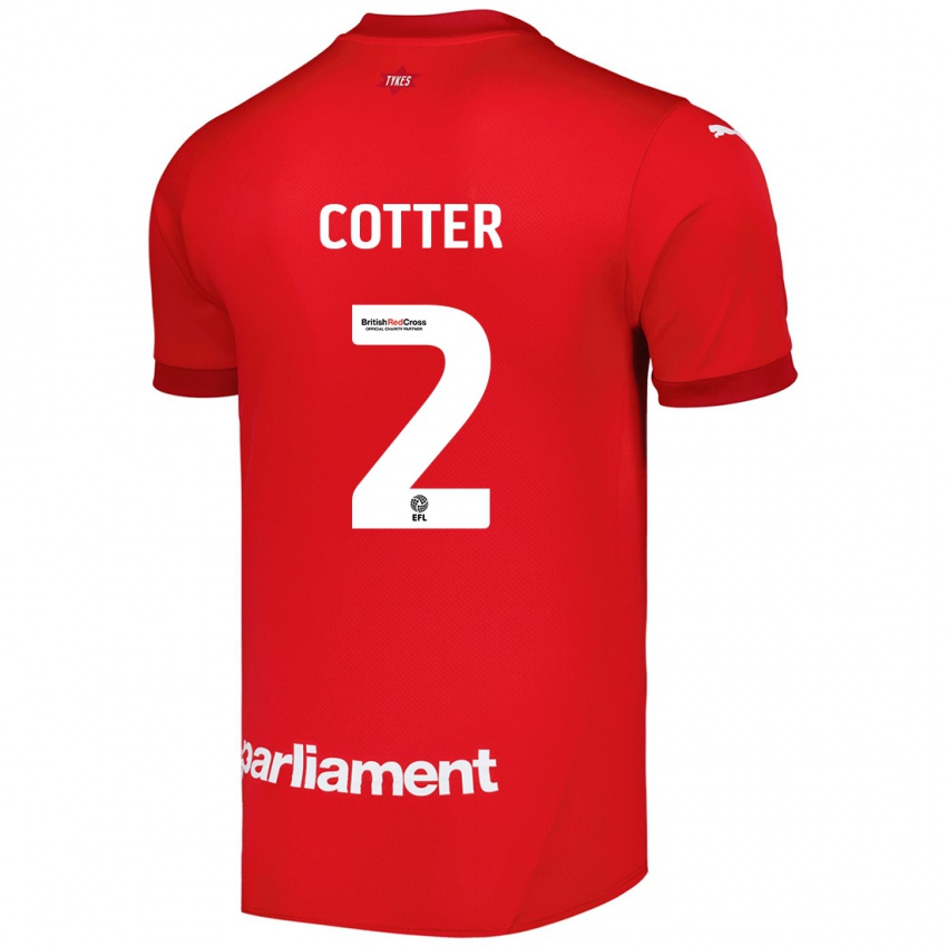 Kinderen Barry Cotter #2 Rood Thuisshirt Thuistenue 2024/25 T-Shirt