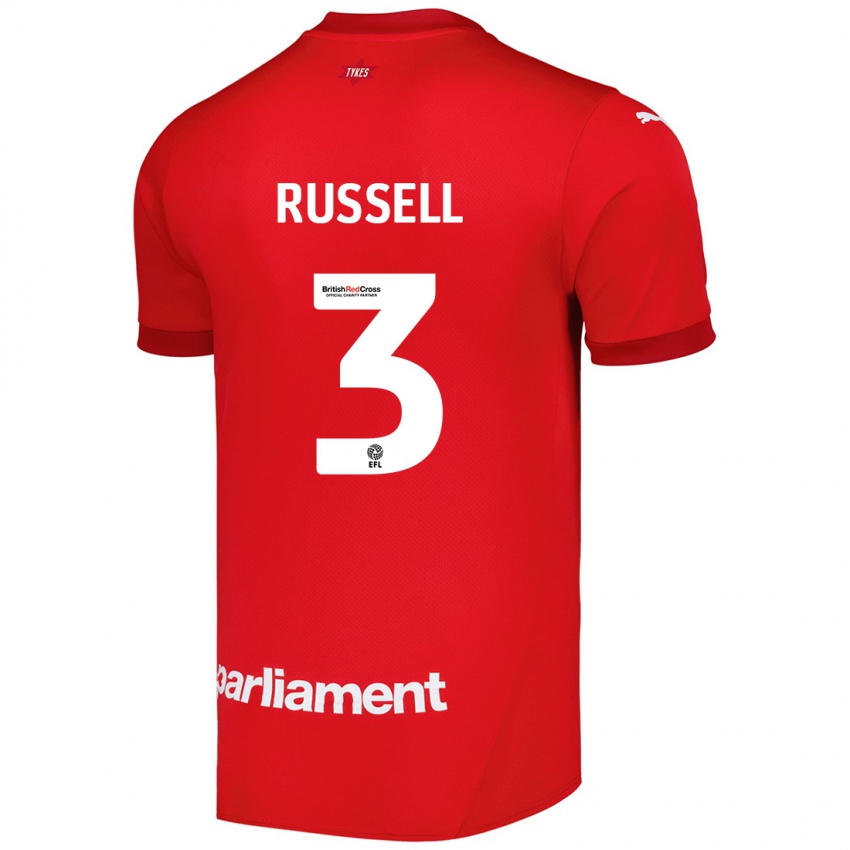 Kinderen Jon Russell #3 Rood Thuisshirt Thuistenue 2024/25 T-Shirt