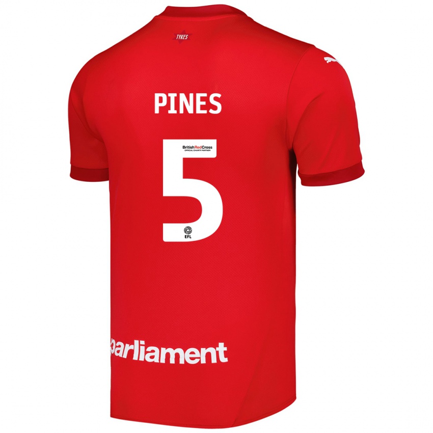 Kinderen Donovan Pines #5 Rood Thuisshirt Thuistenue 2024/25 T-Shirt