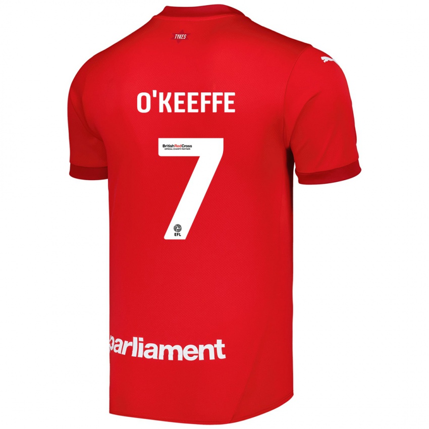 Kinderen Corey O'keeffe #7 Rood Thuisshirt Thuistenue 2024/25 T-Shirt