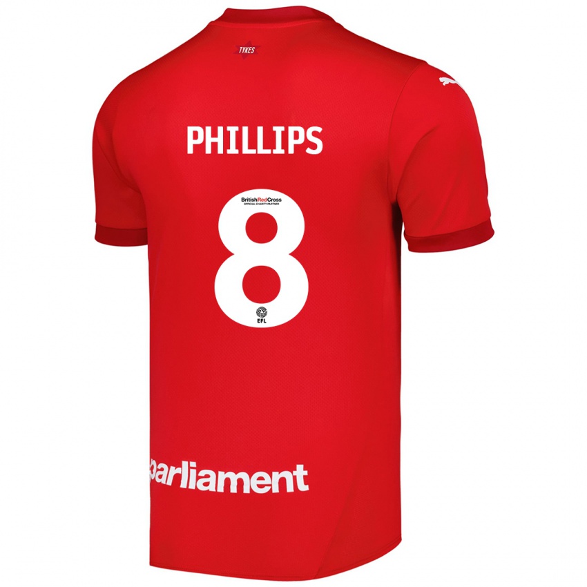 Kinderen Adam Phillips #8 Rood Thuisshirt Thuistenue 2024/25 T-Shirt