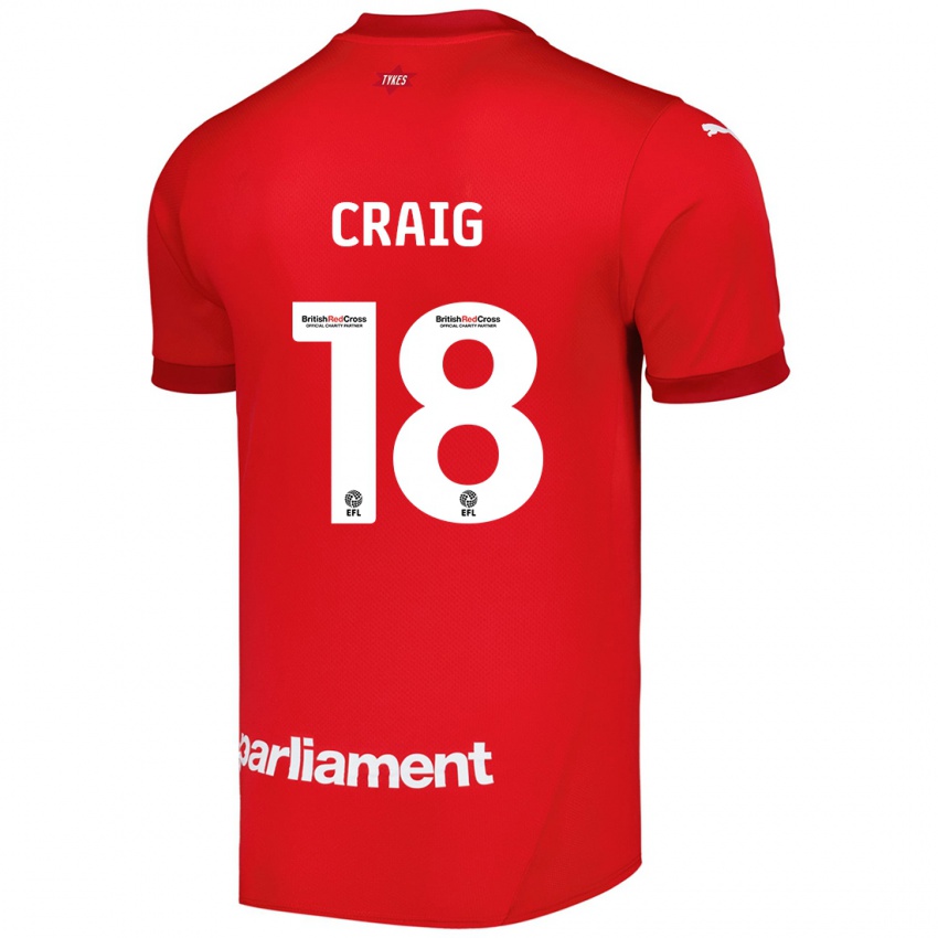 Kinderen Matthew Craig #18 Rood Thuisshirt Thuistenue 2024/25 T-Shirt