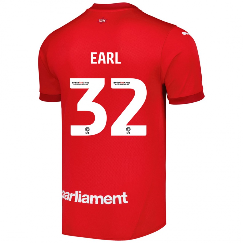 Kinderen Josh Earl #32 Rood Thuisshirt Thuistenue 2024/25 T-Shirt