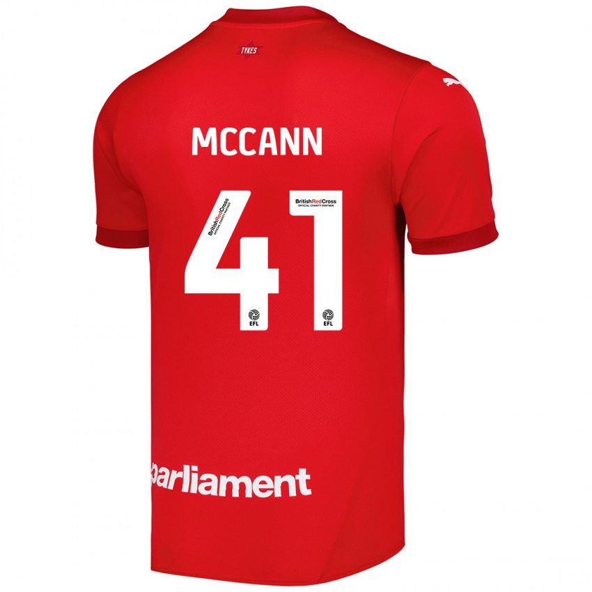 Kinderen Bayley Mccann #41 Rood Thuisshirt Thuistenue 2024/25 T-Shirt