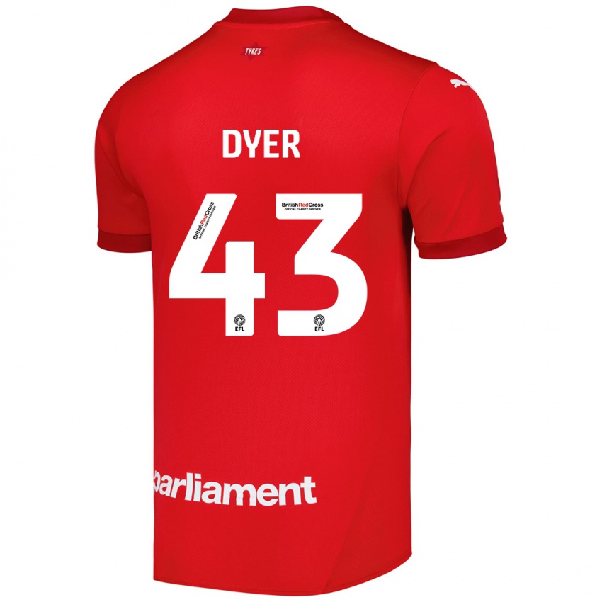 Kinderen Josiah Dyer #43 Rood Thuisshirt Thuistenue 2024/25 T-Shirt