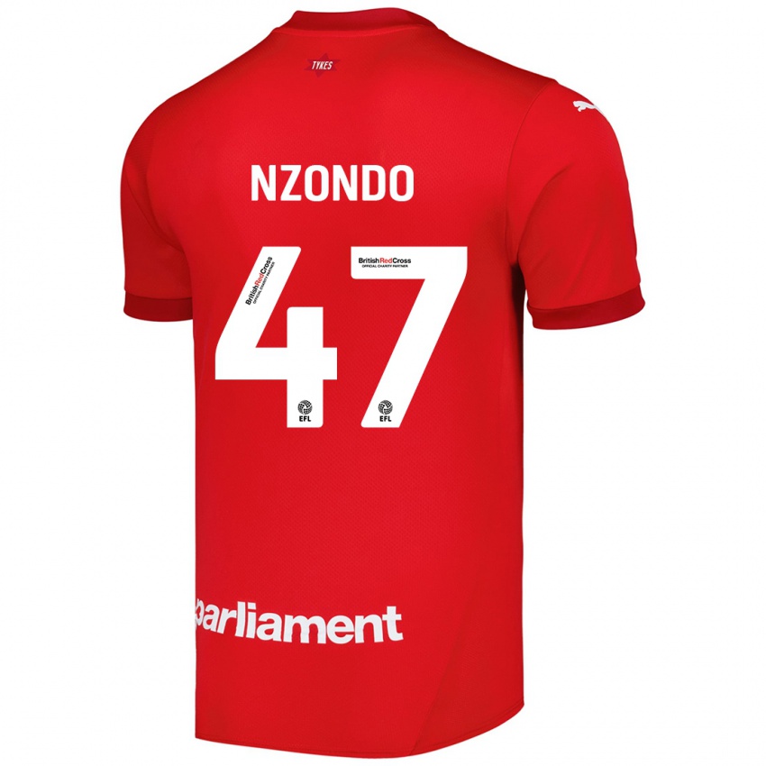 Kinderen Emmaisa Nzondo #47 Rood Thuisshirt Thuistenue 2024/25 T-Shirt