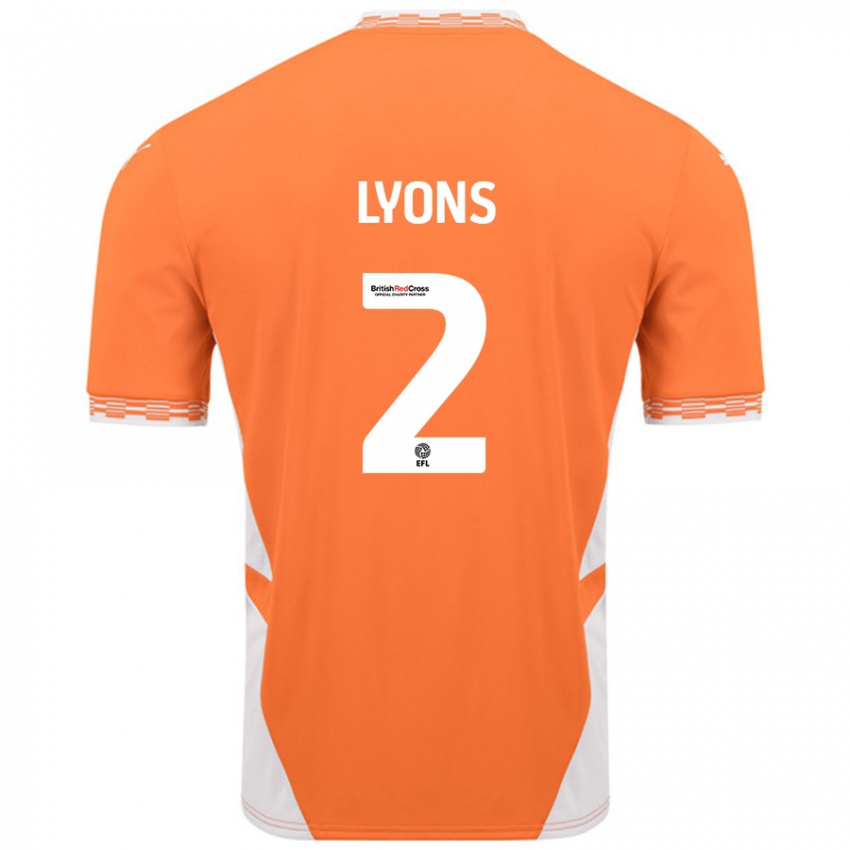 Kinderen Andy Lyons #2 Oranje Wit Thuisshirt Thuistenue 2024/25 T-Shirt