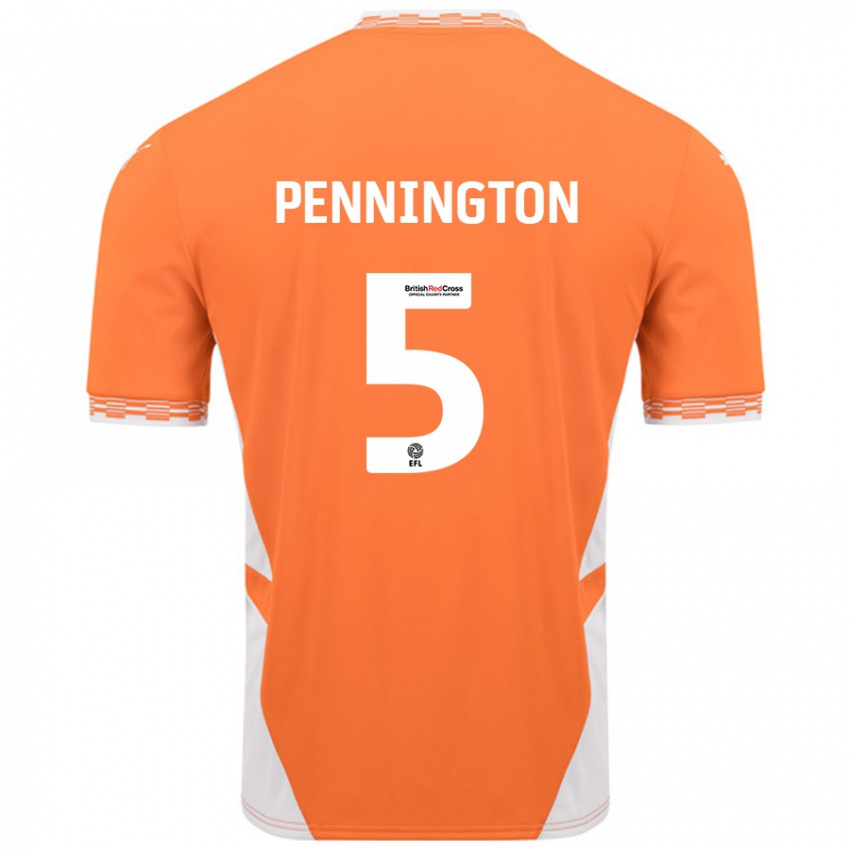 Kinderen Matthew Pennington #5 Oranje Wit Thuisshirt Thuistenue 2024/25 T-Shirt