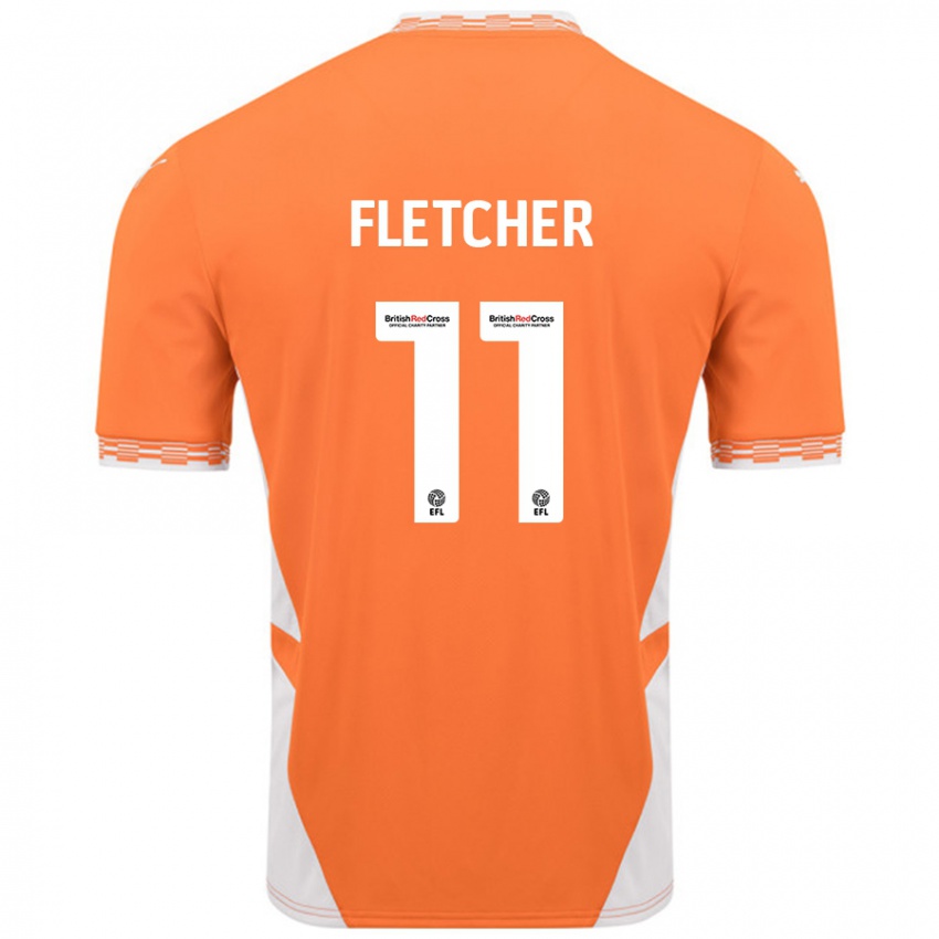 Kinderen Ashley Fletcher #11 Oranje Wit Thuisshirt Thuistenue 2024/25 T-Shirt