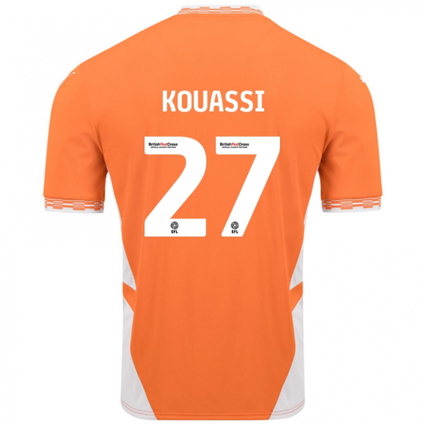 Kinderen Kylian Kouassi #27 Oranje Wit Thuisshirt Thuistenue 2024/25 T-Shirt