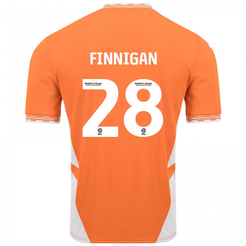 Kinderen Ryan Finnigan #28 Oranje Wit Thuisshirt Thuistenue 2024/25 T-Shirt