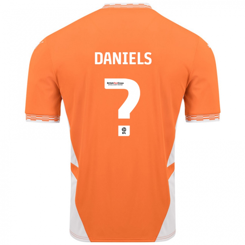 Kinderen Jake Daniels #0 Oranje Wit Thuisshirt Thuistenue 2024/25 T-Shirt